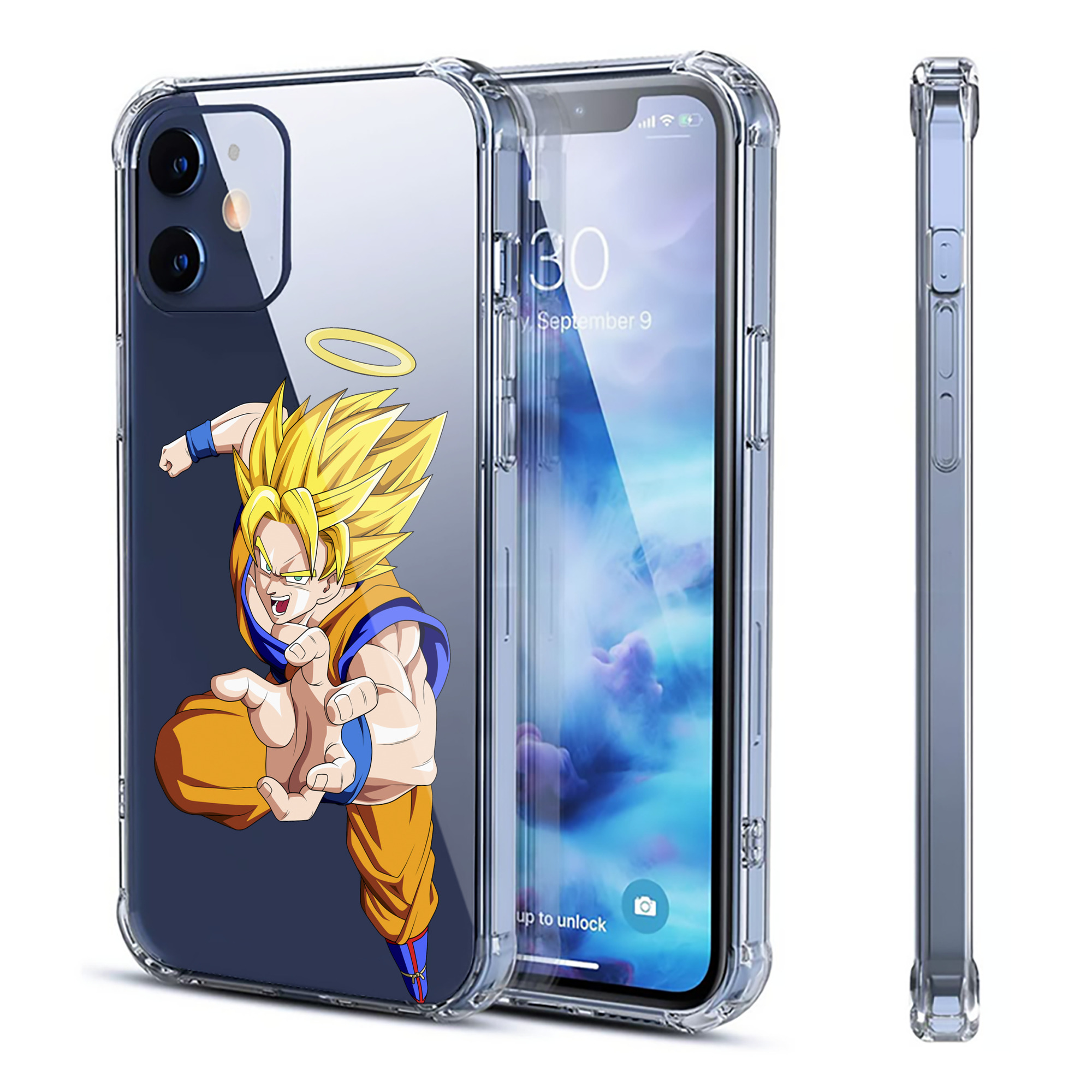 （画像用） ドラゴンボール 孫悟空（そん ごくう）Son Goku カカロット DRAGON BALL Kakarotto 【iPhone 12シリーズ対応】透明スマホケース（クリアソフトケース）